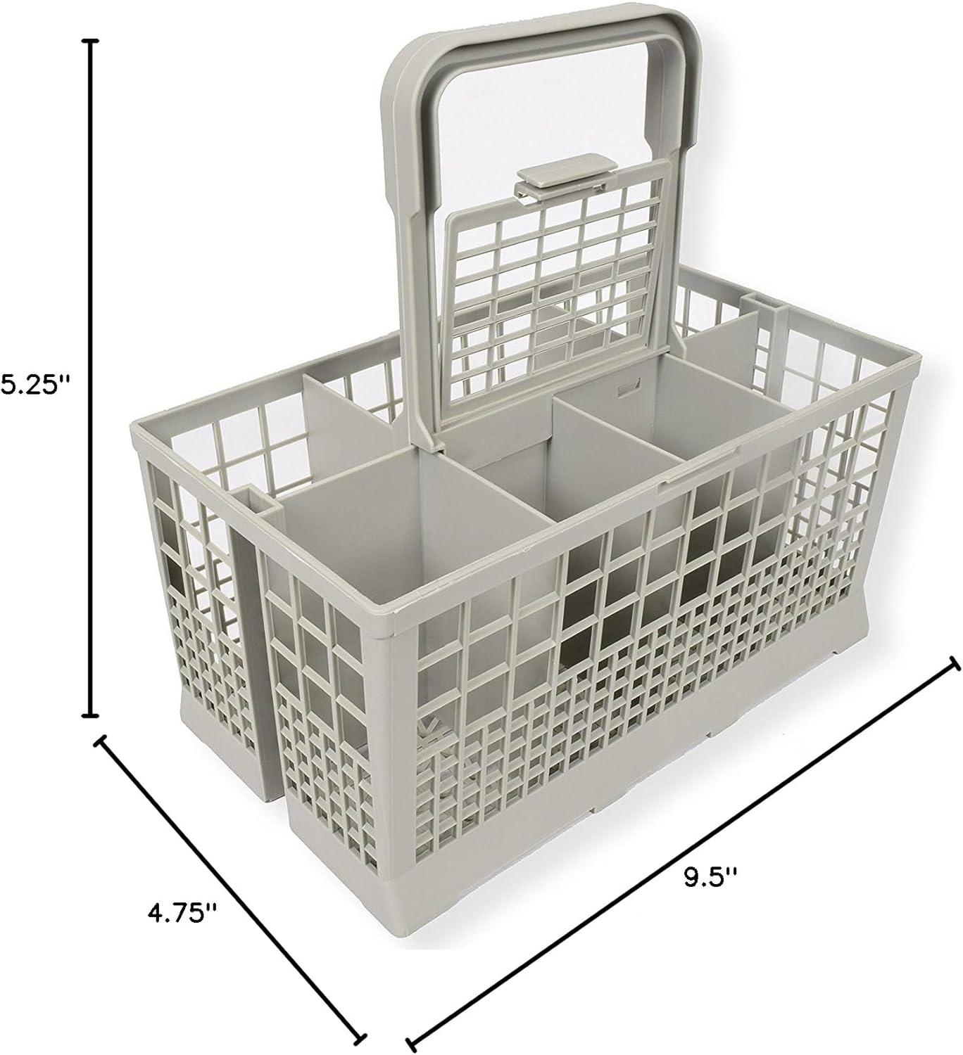 Universal Dishwasher Cutlery Basket (9.45" x 5.5"x 4.7") fits Kenmore, Whirlpool, Bosch, Maytag, KitchenAid, Maytag, Samsung, GE, and more