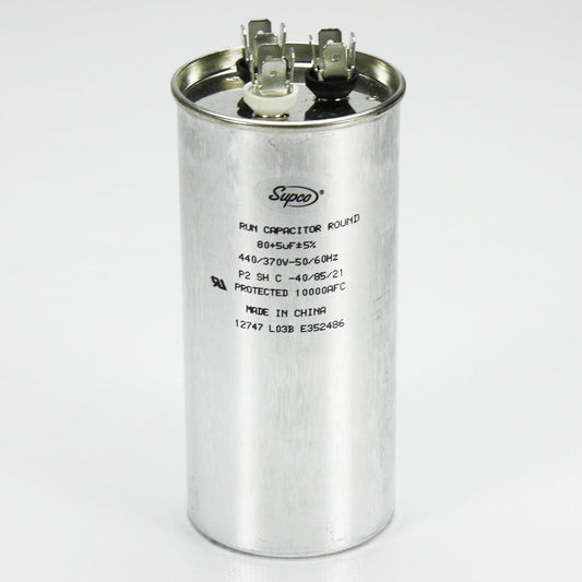 80+5 MFD 440v 440 Volt 50/60 Hz Round Dual Motor Capacitor for Goodman Rheem Trane Amana Carrier