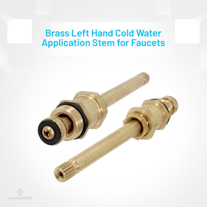 EveretchPRO Shower Stem for Sayco and Danco, 4 9/16" Hot/Cold, 15884B 9B-3H Right and Left Hand, Metal, Brass