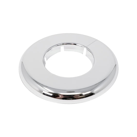 PLB23013P112IPS EvertechPRO Wall Plate - Chrome Plated 1-1/2 Inch IPS Escutcheon Plate - Split Flange - Easy Installation Plastic Material - Universal Escutcheons Flanges