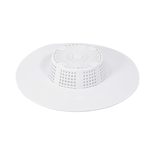 PLB261021BK EvertechPRO Hair Catcher Shower Drain - Durable, Easy to Install and Remove Shower Hair Drain Catcher in White - Universal Fit Hair Drain Catcher for Bathroom, Kitchen, Laundry, Bathtub