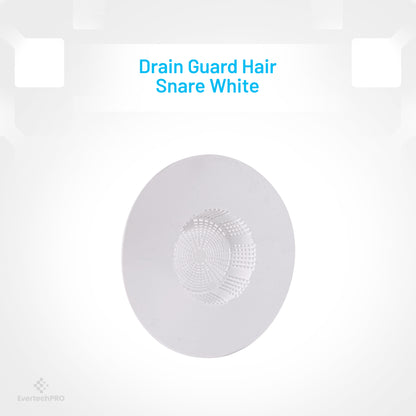 PLB261021BK EvertechPRO Hair Catcher Shower Drain - Durable, Easy to Install and Remove Shower Hair Drain Catcher in White - Universal Fit Hair Drain Catcher for Bathroom, Kitchen, Laundry, Bathtub