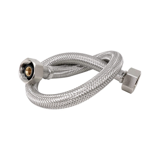 PLB813316 EvertechPRO Stainless Steel Braided Toilet Water Supply Line - F 1/2 x F 1/2 x 16 inch Connector, Universal Fit, No Water Leakage, Easy Installation, Flexible Faucet Supply Lines, Toilet Water Line