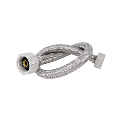 PLB813516 EvertechPRO Stainless Steel Braided Toilet Water Supply Line, F 1/2 x F 7/8 Plastic Nut x 16 Inch - Leak-Free, Universal Fit, Flexible Faucet Supply Lines, Easy Installation Toilet Water Line