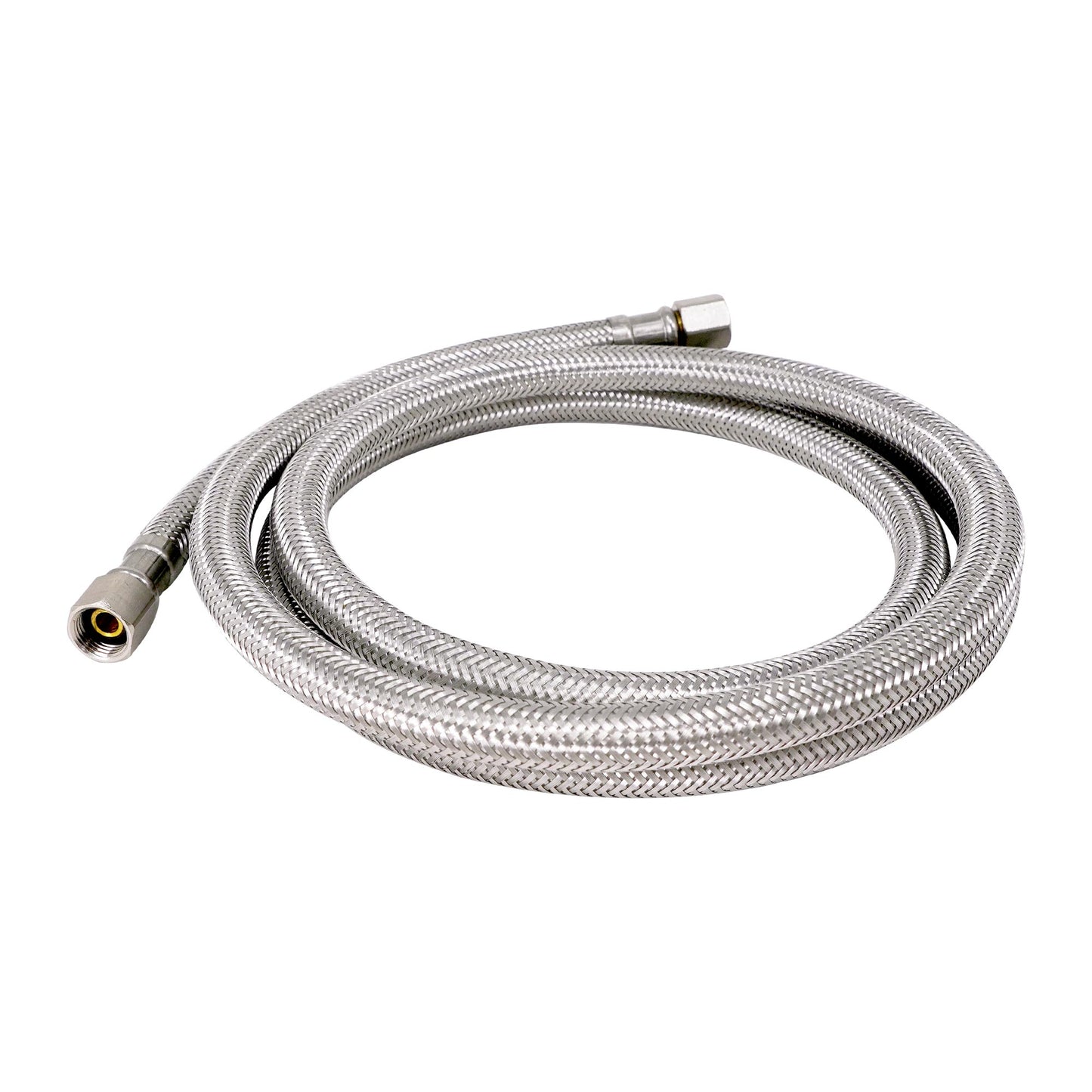 PLB818860 EvertechPRO Refrigerator Water Line Kit - F 1/4 C x F 1/4 C x 60 Inch Stainless Steel Braided Fridge Water Line - Universal Fit, High-Quality, Durable, Burst Proof, No Water Leakage