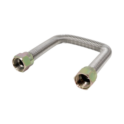 PLB5RA13A0012 EvertechPRO Durable Stainless Steel Flexible Gas Line 1/2 OD, 3/8 ID x 12 Inch Length, Uncoated Corrugated Universal Fit with Easy Installation Gas Line