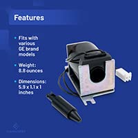 EvertechPRO for GE Refrigerator Ice Dispenser Parts - WR62X10055 Durable Ice Dispenser Solenoid - Compatible with GE WR62X10020 203C6017G001 - Refrigerator Solenoid fits GE WR62X10055