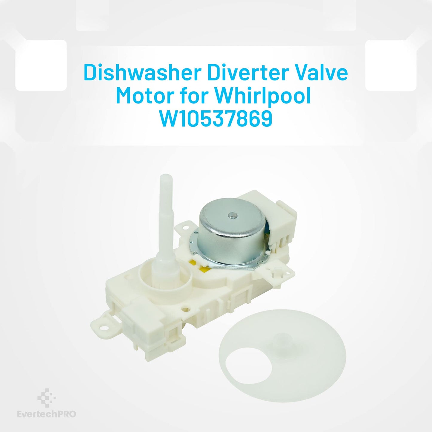 EvertechPRO Dishwasher Motor Replacement W10849439 Compatible with Whirlpool Motor, Fits Whirlpool Diverter Motor W10537869 W10195076 W10476222