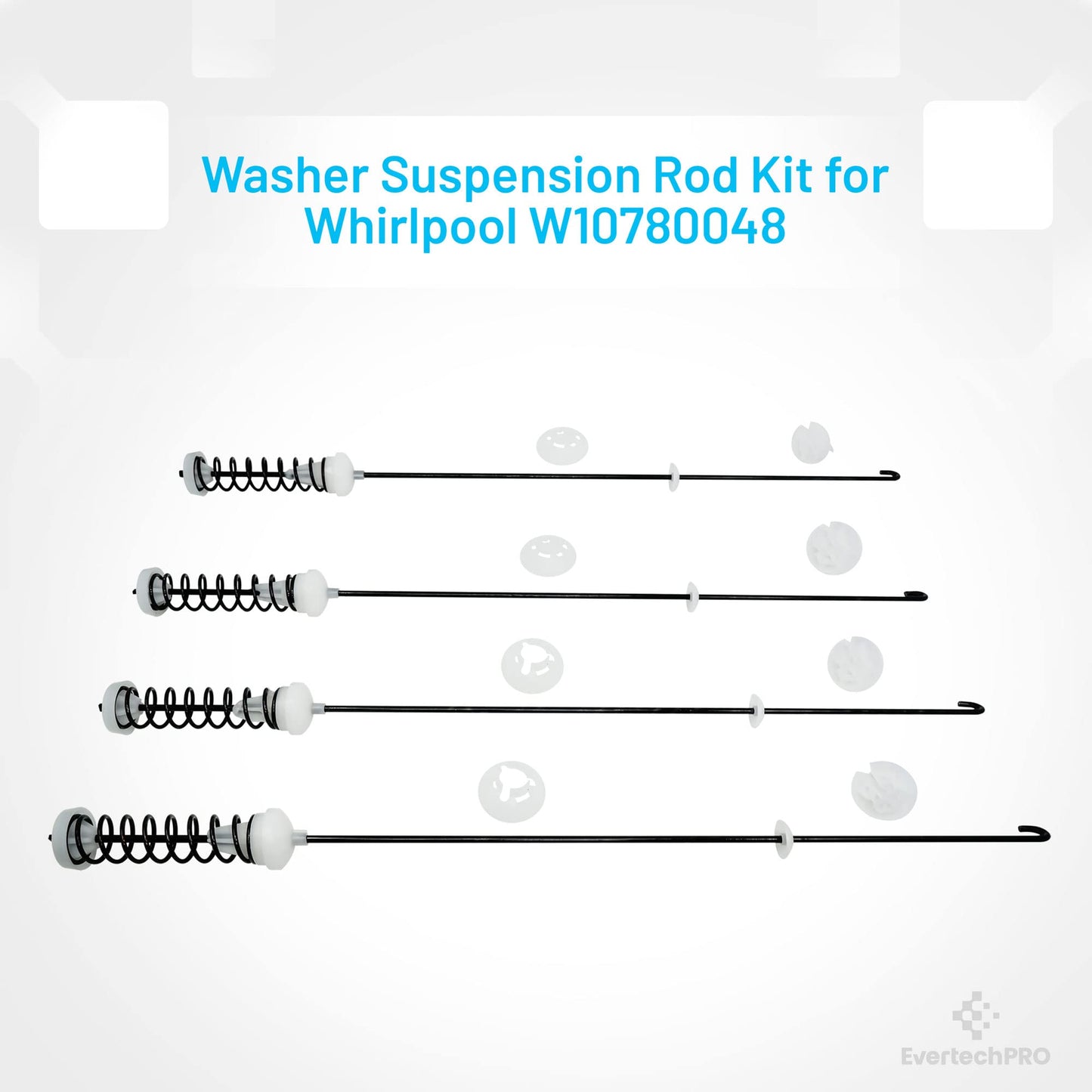 EvertechPRO W10780048 Washer Suspension Replacement for Whirlpool W10349191 W10349193 W10257087