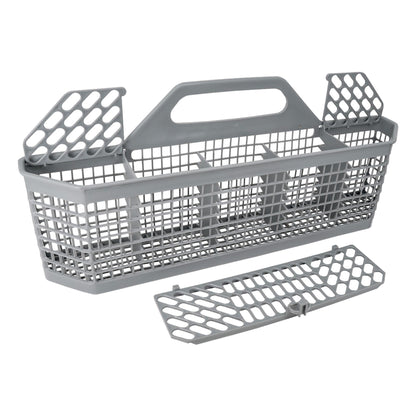 EvertechPRO WD28X10128 Dishwasher Silverware Basket Replacement, Durable Dishwasher Basket with Flaps Open Design, High Quality Dishwasher Utensil Basket Compatible with GE and fits Kenmore dishwasher