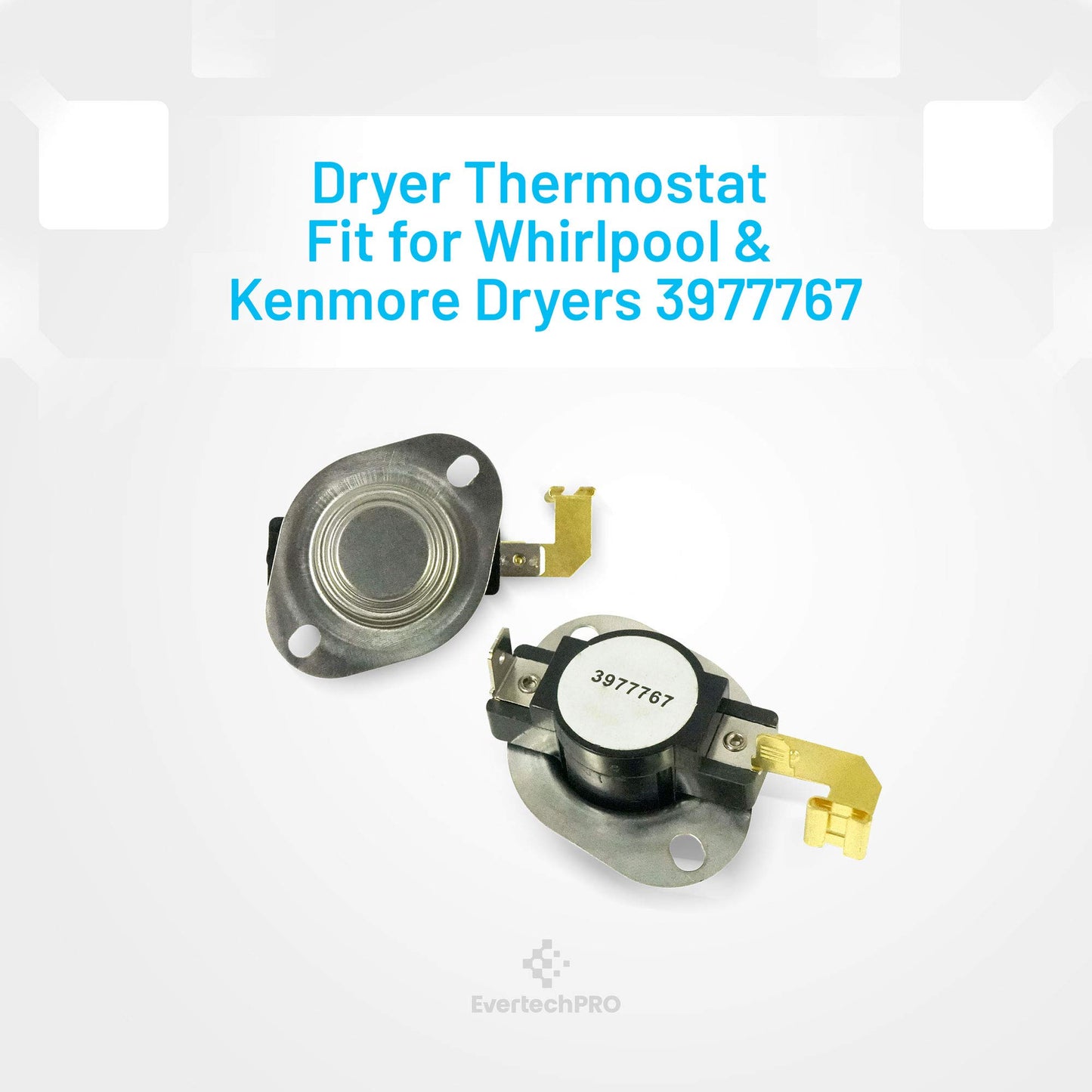 EvertechPRO 3977767 Hi Limit Thermostat Replacement for Whirlpool Dryer 3399693 898078