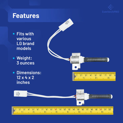 EvertechPRO 5318EL3001A Dryer Igniter for LG 5318EL9001A 5318EL3001B MEQ61841001