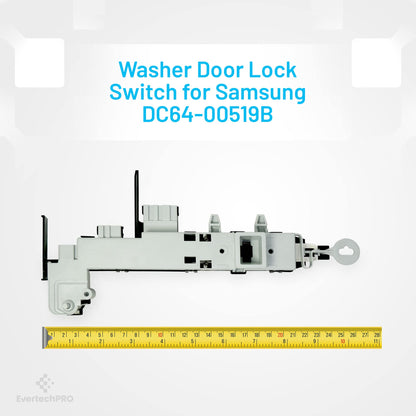 EvertechPRO Washer Door Switch DC64-00519B for Samsung WF42H5000AW Parts and Samsung Washer Parts and Samsung Washer Machine Parts, Fits Whirlpool WP8182634 8182634 34001265 8181700 1094190 AH972231